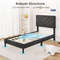 Luxury Upholstered Platform Bed with Tufted Headboard & Wooden Slats – Sturdy & Stylish
