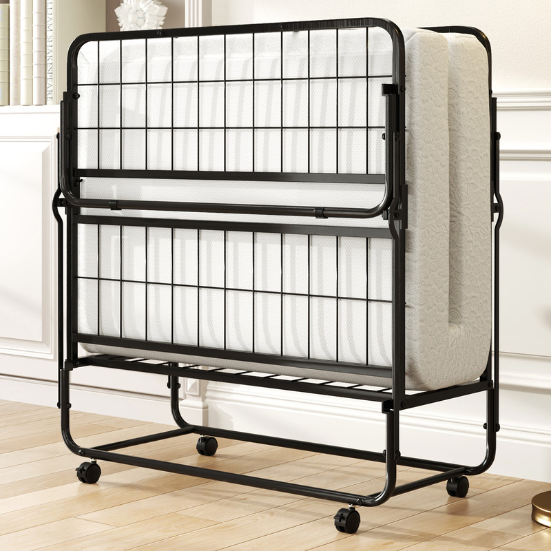 Twin Size Folding Bed with Memory Foam Mattress – Heavy-Duty Metal Frame & Space-Saving Design