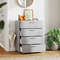 Modern 4-Drawer Storage Cabinet with Handles, Metal Legs & Anti-Tip Safety Features