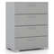 Modern 4-Drawer Storage Cabinet with Handles, Metal Legs & Anti-Tip Safety Features