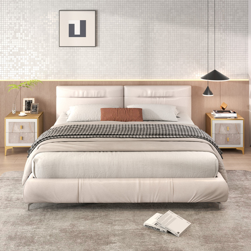 Nightstand With 2 Pullout Drawers For Living Room Bedroom 4