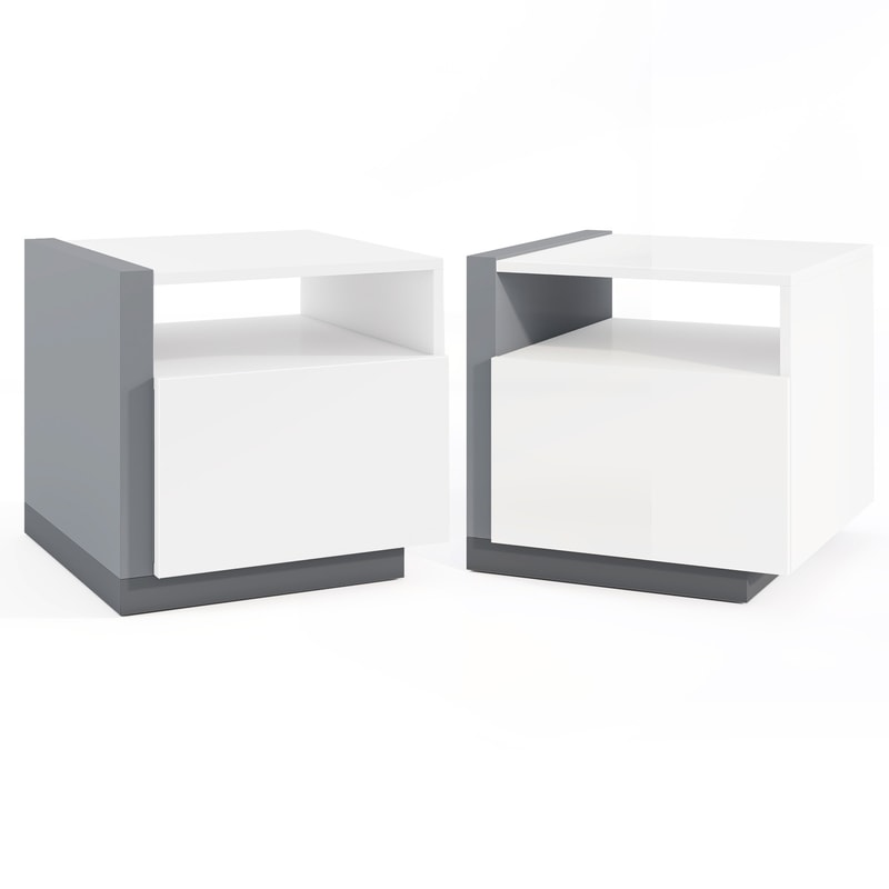 Modern Minimalist Nightstand with Drawer, Stylish Bedroom Storage