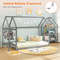 Twin Size Montessori Floor House Bed With Detachable Storage Shelves 7