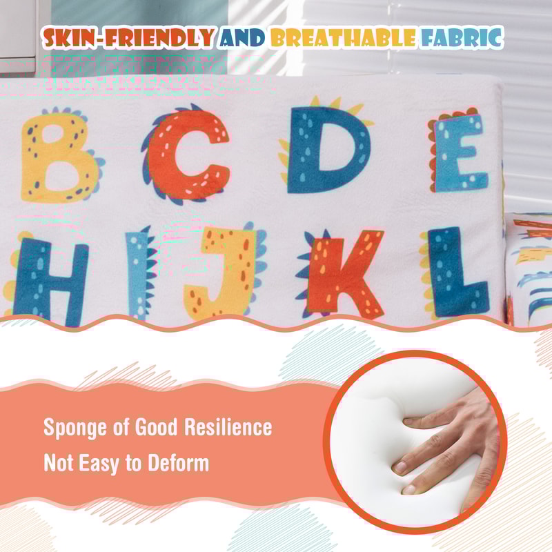 Multicolor 2in1 Convertible Kids Sofa Chair Velvet Toddler Couch Sleeper With Armrests Storage And 2