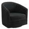 Modern Swivel Accent Chair With 360Degree Rotation  Sturdy Metal Base Easy Assembly 2