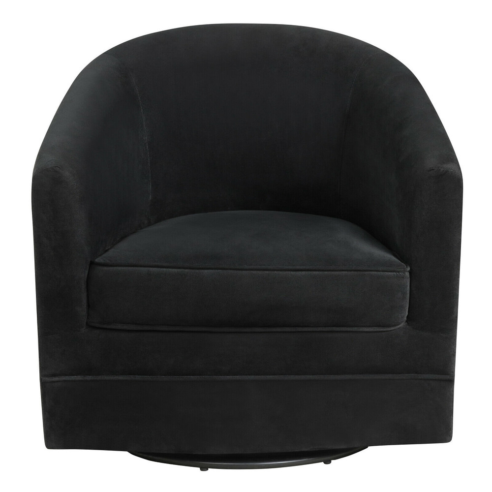 Modern Swivel Accent Chair With 360Degree Rotation  Sturdy Metal Base Easy Assembly 5