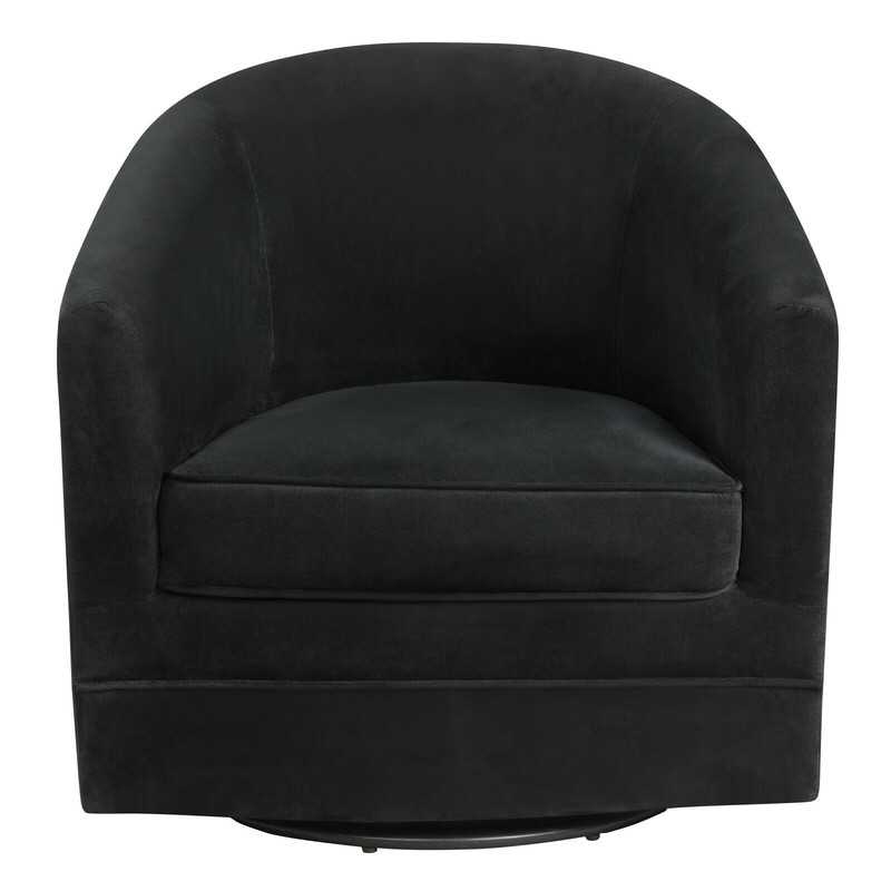 Modern Swivel Accent Chair With 360Degree Rotation  Sturdy Metal Base Easy Assembly 5