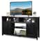 Farmhouse TV Stand with Barn Doors, 59 Inch Media Center Console Cabinet for 65 Inch TVs
