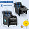 Soft Kids Recliner Chair With Storage Pockets  Foldable Footrest Comfortable Seating 3