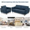 Modern Upholstered Sofa Set Navy Loveseat And Accent Chair With Removable Cushion Covers For Living 5