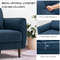 Modern Upholstered Sofa Set Navy Loveseat And Accent Chair With Removable Cushion Covers For Living 3