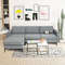 Modern L-Shaped Sectional Sofa, 3-Seat Modular Couch with USB Ports & Reversible Chaise