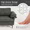 Modern Fabric Loveseat Sofa with Metal Legs & Armrest Pillows, Cozy & Stylish
