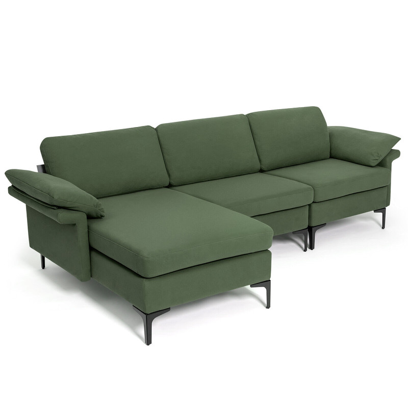 Extra Large LShaped Sectional Sofa With Reversible Chaise Spacious Stylish 1