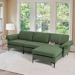 extra large l-shaped sectional sofa with reversible chaise, spacious & stylish