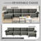 Extra Large LShaped Sectional Sofa With Reversible Chaise USB Ports 2
