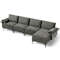 Extra Large LShaped Sectional Sofa With Reversible Chaise USB Ports 6