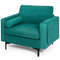 Modern Accent Chair with Bolster & Side Storage Pocket, Stylish & Functional