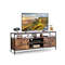 58 Inch Industrial TV Stand with Cabinets & Adjustable Shelf for TVs Up to 65 Inch