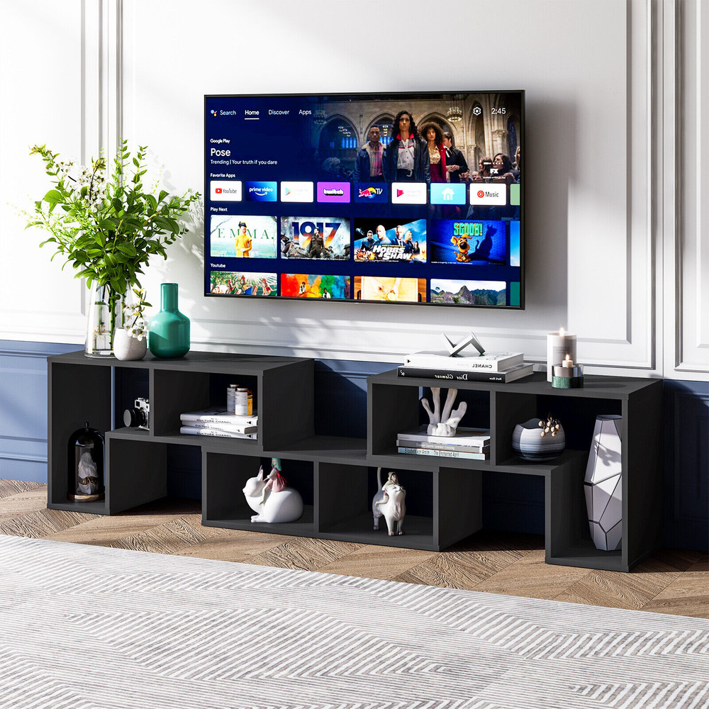 3-Piece Adjustable TV Stand for TVs Up to 65, Modular Shelves with Spacious Storage