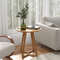 Solid Wood Round End Table Stylish Side Table for Living Room & Bedroom Decor