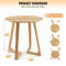 Solid Wood Round End Table Stylish Side Table for Living Room & Bedroom Decor