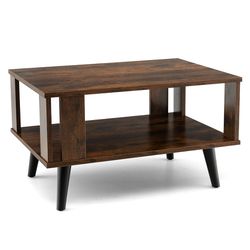 retro coffee table with storage – compact mid-century modern living room decor