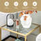 2" Modern Glass Top Side Table 2-Tier Sleek Sofa Table for Living Room Decor