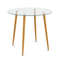 Modern Round Coffee Table, Multi Use Tempered Glass Table for Small Spaces
