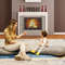 3 Panel Metal Foldable Fireplace Screen with Durable Metal Mesh Adjustable & Stylish