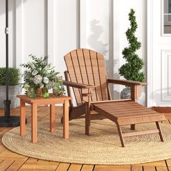 patio hardwood square side table with slatted tabletop, outdoor indoor solid wood end table for garden, porch, deck
