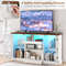 59 Inches Media Console Table with 3-Level Shelves, LED Lights & 22 Dynamic Modes, Modern TV Stand