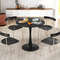 31.5 Inch Round Dining Table with Anti-Slip PP Ring, Modern Tulip Pedestal Table for Small Spaces, Kitchen, Dining Room
