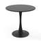 31.5 Inch Round Dining Table with Anti-Slip PP Ring, Modern Tulip Pedestal Table for Small Spaces, Kitchen, Dining Room