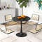31.5 Inch Round Dining Table with Anti-Slip PP Ring, Modern Tulip Pedestal Table for Small Spaces, Kitchen, Dining Room