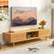 Modern Bamboo TV Stand 63Inch Mid Century Media Cabinet With Smooth Sliding Doors 5