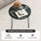 Modern Round Coffee Table With Thickened Faux Marble Tabletop And Black Metal Tripod Legs Small Acc 3