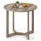 Solid Wood Round Dining Table with Wing-Shaped Pedestal, Seats 2-4