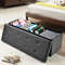 45 Inches Large Folding Ottoman Storage SeatBlack 0