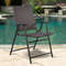 Set of 4 Rattan Folding Chairs Outdoor Indoor Wicker Patio Lawn Furniture, Portable, Lightweight & Weather Resistant