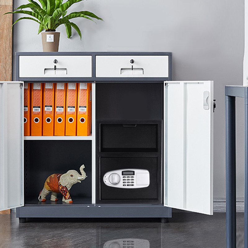 Digital Deposit Safe Box Depository Front Load Steel Security Drop Safe for Cash, Office & Home Use