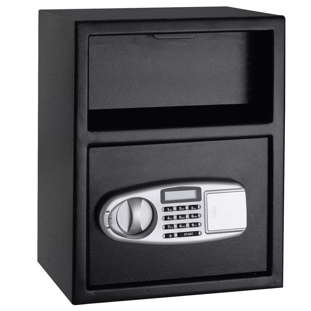 Digital Deposit Safe Box Depository Front Load Steel Security Drop Safe for Cash, Office & Home Use