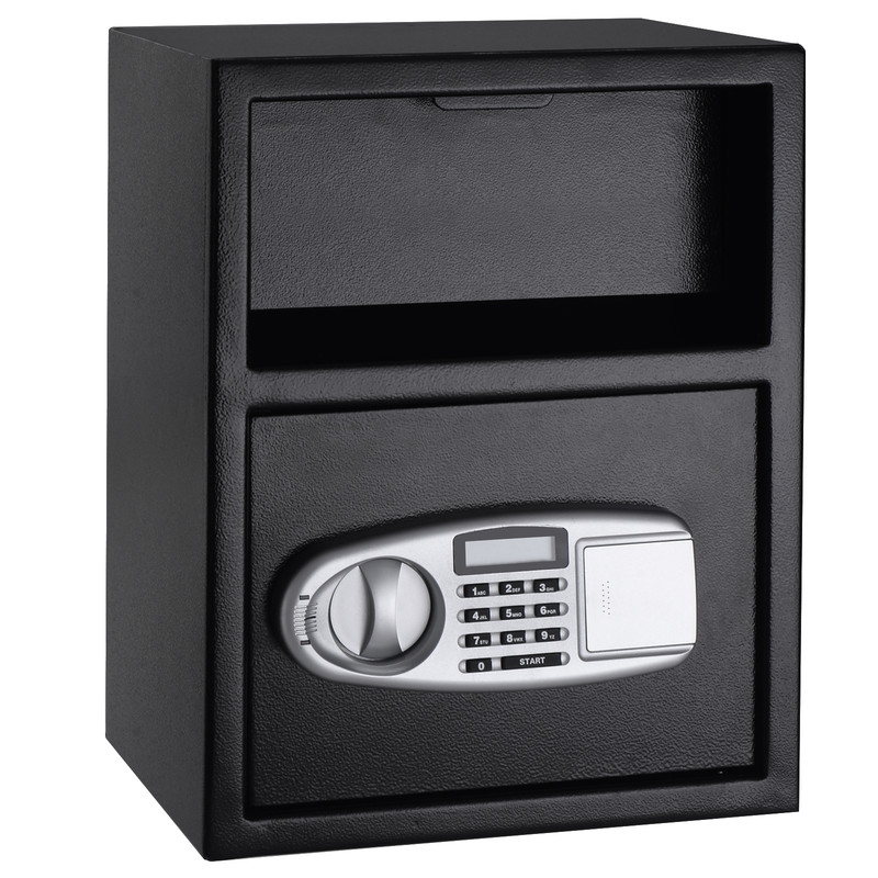 Digital Deposit Safe Box Depository Front Load Steel Security Drop Safe for Cash, Office & Home Use
