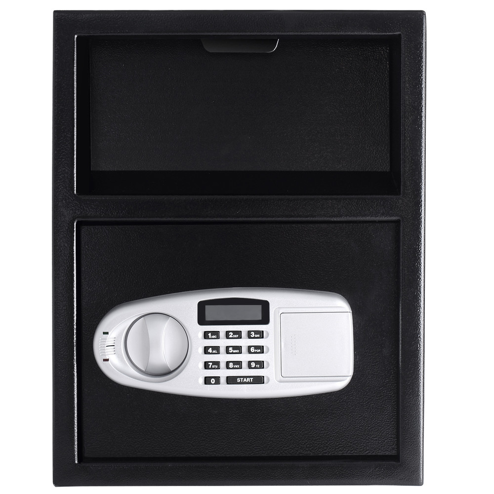 Digital Deposit Safe Box Depository Front Load Steel Security Drop Safe for Cash, Office & Home Use