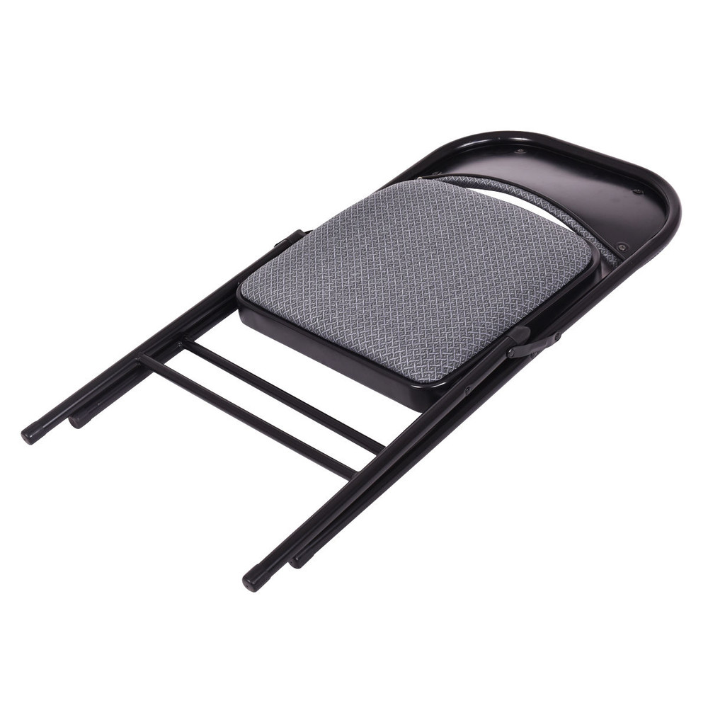 4PCS Foldable Chair Set with Padded Seat & Fabric Covered Backrest, Portable Folding Dining Chairs for Home, Events