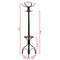 Vintage Metal Coat Hat Tree Stand Clothes Hanger with Umbrella Holder, Freestanding Entryway Rack with 2-Tier Hook