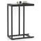 C-Shaped End Table Slide Under Couch TV Tray for Coffee, Laptop, Tablet, Modern Sofa Side Table for Small Spaces
