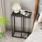 C-Shaped End Table Slide Under Couch TV Tray for Coffee, Laptop, Tablet, Modern Sofa Side Table for Small Spaces