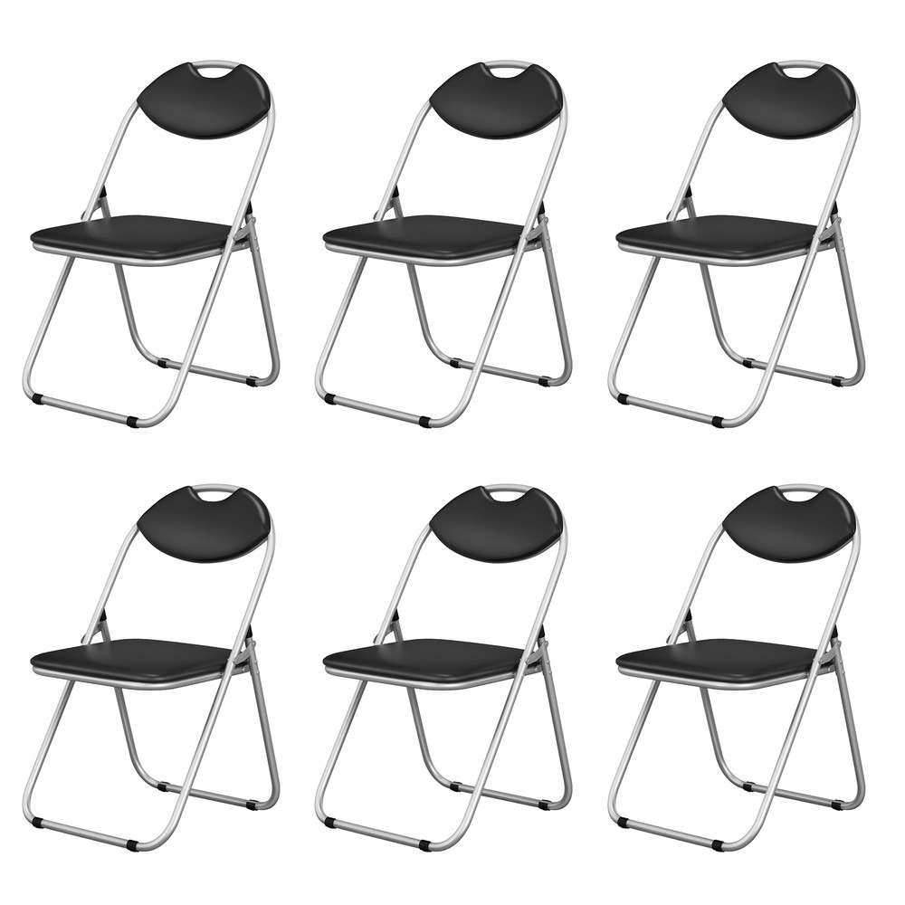 Portable UShape Folding Chairs With Hollow Handle Comfortable Foldable Dining Chairs For Easy Carry 0