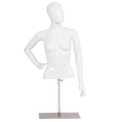 adjustable female mannequin torso with metal stand, lightweight dress form for fashion design, retail display